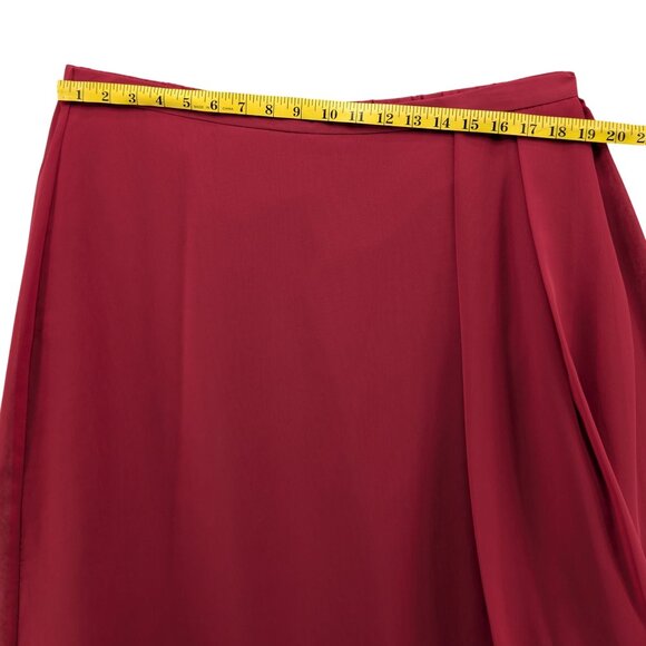 Alfred Angelo Chiffon 2 Pc Formal Outfit Red Evening Overlay Top Skirt Size 2X - Picture 9 of 14